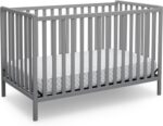 Delta Children Heartland 4-in-1 Convertible Crib - Greenguard Gold Certified, Grey - Image 2