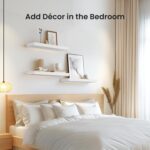 AMADA HOMEFURNISHING Floating Shelves, Wall Shelves for Bathroom/Living Room/Bedroom/Kitchen Decor, White Shelves with Invisible Brackets Set of 3 - AMFS08 - Image 8