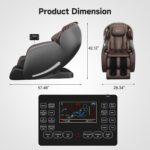 Real Relax 2025 Massage Chair Full Body,Zero Gravity 3D SL-Track Shiatsu Massage Recliner Chair with Heat Body Scan Bluetooth Foot Roller APP Control, Child Lock, Favor-06,Brown - Image 3
