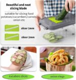 Miibox Vegetable Chopper with Container 22-in-1 Veggie Choppers and Dicers Food Chopper Cutter for Onion Tomato Multi Kitchen Tool with Lemon Squeezer -13 Blades,Grey - Image 5