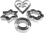 Metal Cookie Cutters Set- Heart, Star, Round, Flower - 12Pcs Cookie Cutters - Heart Star Cookie Cutter Round Small Cutter Flower Cookie Cutter for Baking - Image 2