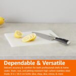 Amazon Basics Classic 8-inch Full Tang Stainless Steel Chef's Knife with Three Rivets, Silver - Image 7