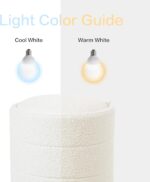 HomePop Storage Round Ottoman with Removable Lid Home Décor|Upholstered Round Foot Rest Ottoman - Cream Boucle - Image 10