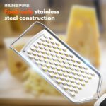 Rainspire Professional Cheese Graters for Kitchen Stainless Steel Handheld, Metal Lemon Zester Grater With Handle For Cheese, Chocolate, Spices, Kitchen Gadgets And Tools, Soft Grip Handle, Black - Image 7
