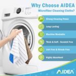 AIDEA Kitchen Towels, Absorbent Dish Cloth for Kitchen, Soft Dish Towels for Home, Multi-Purpose Cloths for Household Cleaning and Drying-8PK, 12”x12” - Image 4
