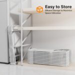 VINGLI 10 Pack White Plastic Folding Chair, Indoor Outdoor Portable Stackable Commercial Seat with Steel Frame 350lb. Capacity for Events Office Wedding Party Picnic Kitchen Dining - Image 8