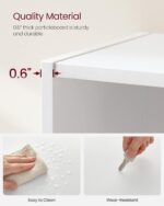 VASAGLE CUSTOS Collection - Bookshelf, 6-Tier Bookcase, Book Shelf, Open Storage Shelf, 9.4 x 23.6 x 63.3 Inches, for Living Room, Home Office, Dinning Room, Cloud White ULBC166T14 - Image 9