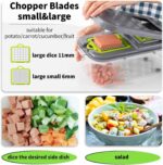 Miibox Vegetable Chopper with Container 22-in-1 Veggie Choppers and Dicers Food Chopper Cutter for Onion Tomato Multi Kitchen Tool with Lemon Squeezer -13 Blades,Grey - Image 7