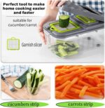 Miibox Vegetable Chopper with Container 22-in-1 Veggie Choppers and Dicers Food Chopper Cutter for Onion Tomato Multi Kitchen Tool with Lemon Squeezer -13 Blades,Grey - Image 4