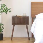 Mid Century Modern Nightstand, Small End Tables Living Room, Accent Bedside Table with Drawer for Bedroom and Small Space, Rustic Brown - Image 3