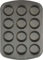 GoodCook Everyday Nonstick Steel Muffin Pan, 12 cup, Gray - Image 3