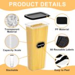 Nifogo Airtight Food Storage Containers with Lids 7 Pack, kitchen Storage Containers, Kitchen and Pantry Organization Set, for Cereal, Flour, Sugar, Pasta, Dry Food, Include 60 Labels - Image 4