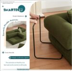 Convertible Folding Sofa Bed, Modular Floor Sofa with Removable Backrest, 3-Seater Fold Out Couch Bed with Pillows, King Size Futon Lazy Couch Corduroy Sleeper for Living Room, Dorm, Green - Image 8