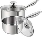 MICHELANGELO Stainless Steel Saucepan Set 1Qt & 2Qt, Premium German Technology Sauce Pans 2 Piece, 18/10 Stainless Steel Sauce Pan Set, Induction Compatible - Image 2
