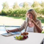 34" Square Folding Card Table, Fold-in-Half Utility Dining Portable Table Heavy Duty HDPE White Plastic Foldable with Carrying Handle Indoor Outdoor for Picnic, Camping, Party - Image 8