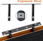 Fixwal Floating Shelves for Wall, Wall Mounted Rustic Wood Shelves for Bathroom, Living Room, Bedroom and Kitchen, Wall Shelves for Storage,Books,Room Decor (Black, Set of 4, 15.8 Inch) - Image 5