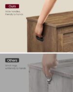 VASAGLE Storage Chest, Storage Bench with 2 Safety Hinges, Farmhouse Style, 15.7 x 39.4 x 18.1 Inches, for Entryway, Bedroom, Living Room, Honey Brown ULSB061K01 - Image 10