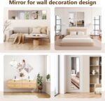 4 Pack Wall Mirror Full Length, 12 x 12 Inch Acrylic Mirror Tiles, Shatterproof Flexible Plastic Mirror Sheets for Bedroom Home Gym Door - Image 8