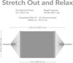 Sunnydaze Quilted Outdoor Hammock with Spreader Bars - Heavy-Duty 450-Pound Capacity Double Hammock for Outside - Canyon Sunset - Image 7