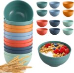 12 Pcs Unbreakable Cereal Bowls Set, 26 Oz Wheat Straw Bowls Set, Microwave & Dishwasher Safe Rice Bowls for Kitchen, Reusable Plastic Bowls for Soup, Salad and Snack, BPA Free, Multicolor - Image 2