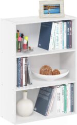 Furinno Pasir 3-Tier Open Shelf Bookcase, Plain White - Image 2