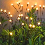 TONULAX Solar Garden Lights - New Upgraded Solar Swaying Light, Sway by Wind, Solar Outdoor Lights, Yard Patio Pathway Decoration, High Flexibility Iron Wire & Heavy Bulb Base, Warm White(2 Pack) - Image 2