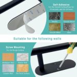 Paper Towel Holder, Self Adhesive or Drilling Paper Towel Holder Under Cabinet, Stainless Steel Black Paper Towel Holders Wall Mount for Kitchen, Bathroom, Sink, Pantry, Fridge - Image 8