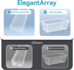 12 PCS Drawer Organizer Set, 4 Sizes Storage Drawer Units, Clear Plastic Makeup Vanity Organizer and Storage Bins for Makeup, Stationeries, Multiple Gadgets for Bathroom, Office, Bedroom - Image 4