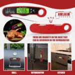 AWLKIM® Meat Thermometer Digital - Instant Read Waterproof Food Thermometer with Backlight for Cooking, Grill, Candy, Kitchen & Stocking Stuffers for Men - Red - Image 7
