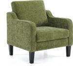 VINGLI Accent Chair for Living Room Chairs Olive Green Reading Chair for Bedroom Scooped Arm Chair Mid Century Modern Accent Chairs Upholstered Comfy Chair for Apartment, Waiting Room - Image 2