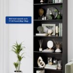 FOTOSOK 6-Tier Open Bookcase and Bookshelf, Freestanding Display Storage Shelves Tall Bookcase for Bedroom, Living Room and Office, Black - Image 7