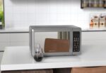 Emerson MW7601SL Compact Countertop Microwave Oven with Sleek Mirrored Finish Door 10 Power Levels, 6 Auto Menus, Glass Turntable and Child Safe Lock, 0.7 Cu. Ft, Silver - Image 5