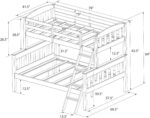 DHP Airlie Twin over Full Bunk Bed, White, Wood Construction, Converts to Twin/Full, 4-Step Ladder, Guard Rails - Image 13