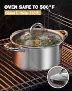 Cook N Home 8 Quart Stainless Steel Stockpot with Lid - Image 7