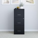 STAPLES 3-Drawer Vertical File Cabinet, Letter Size Documents, Lockable, 18.9" D x 14.3" W x 34.9" H, Black - Image 3