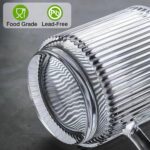 Mfacoy 2 PACK Glass Coffee Mugs with Handle & Spoon, 12 OZ Glass Coffee Cups with Bamboo Lid, Ribbed Glass Cups, Clear Tea Cup for Hot/Cold Beverages, Glassware Set for Americano, Latte, Cappuccino - Image 4