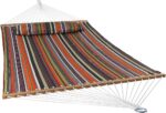 Sunnydaze Quilted Outdoor Hammock with Spreader Bars - Heavy-Duty 450-Pound Capacity Double Hammock for Outside - Canyon Sunset - Image 11