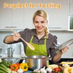 HANSGO Wooden Spoons for Cooking, 12 Inch Long Handle Wooden Cooking Mixing Oval Spoons to Baking, Stir Meals, 3PCS - Image 5