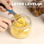 Pack of 8 Stainless Steel Magnetic Measuring Spoons Set, Dual Sided, Stackable, Adjustable Teaspoon and Tablespoon Measure Spoon with Leveler, Kitchen Gadgets - Image 5