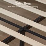 BedsPick Queen Size Bed Frame with Headboard, Upholstered Bed Frame with Button Tufted, Platform Bed with Wood Slat Support,Noise Free, Easy Assembly, No Box Spring Needed (Dark Grey, Queen) - Image 9