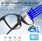 hunsquer Blue Light Glasses for Women Blue Light Blocking Glasses Men Computer Gaming Blue Screen Glasses Mens Blue Light Blocker Glasses - Image 5