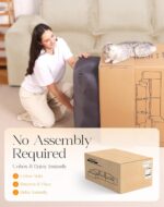 107" Comfy Cloud Couch with L-Shape Chaise & Deep Seat, Modular Sectional Sofa in a Box, Boneless Upholstered Couches for Living Room, No Assembly Required (Soft Corduroy, Beige) - Image 5