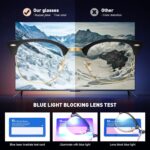 Blue Light Blocking Glasses Vintage Half Frame UV Clear Lens Anti Eyestrain Computer Gaming Glasses for Women Men - Image 6