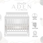 Dream On Me Aden 4-in-1 Convertible Mini Baby Crib in White, GreenGuard Gold & JPMA, Sustainable Pinewood, Non-Toxic Finish, 3-Levels, Converts to Mini Day & Twin-Size Bed (Rail Sold Separately) - Image 5