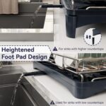 Dish Drying Rack, 304 Stainless Steel Dish Racks for Kitchen Counter with Cutlery Holder & Sponge Holder, Large Dish Drainer with Removable Drainboard, 11.8''W x 16.7''L - Image 8