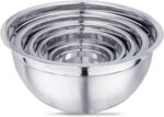 Vinod Cookware Stainless Steel Mixing Bowls with Lids - Heavy Duty Flat Bottom Stackable Mixing Bowl Set - Bowls for Meal Prep, Cooking, Mixing & Serve - Space Saving & Easy Clean - Set of 5 - Image 9