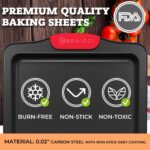 Premium Non-Stick Baking Sheets Set of 3 - Deluxe BPA Free, Easy to Clean Racks w/Silicone Handles - Bakeware Pans for Cooking Baking Roasting - Lets You Bake The Perfect Cookie or Pastry Every Time - Image 3
