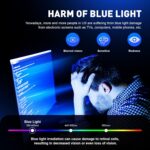 Blue Light Blocking Glasses Vintage Half Frame UV Clear Lens Anti Eyestrain Computer Gaming Glasses for Women Men - Image 3