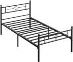 BedsPick Twin Bed Frame, Classic Metal Platform Bed Frame, Mattress Foundation with Steel Slat Support, 12.5'' Under Foundation Storage, No Box Spring Needed/Noise Free/Easy Assembly/Twin Size Black - Image 9