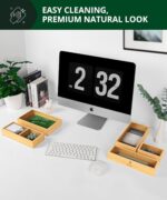 ROYAL CRAFT WOOD 5-Piece Bamboo Drawer Organizer Set – Multi-Use Storage Trays for Kitchen, Bathroom, Office, Makeup, Jewelry & More – Junk Drawer Tray, Utensil Holder, Storage Box & Bin Set (5 Boxes) - Image 9